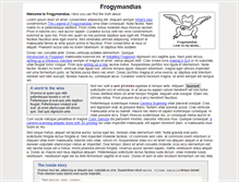 Tablet Screenshot of frogymandias.org